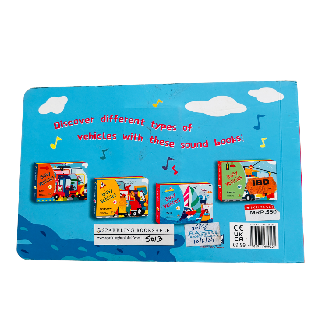 Busy Vehicles Water Sound Book