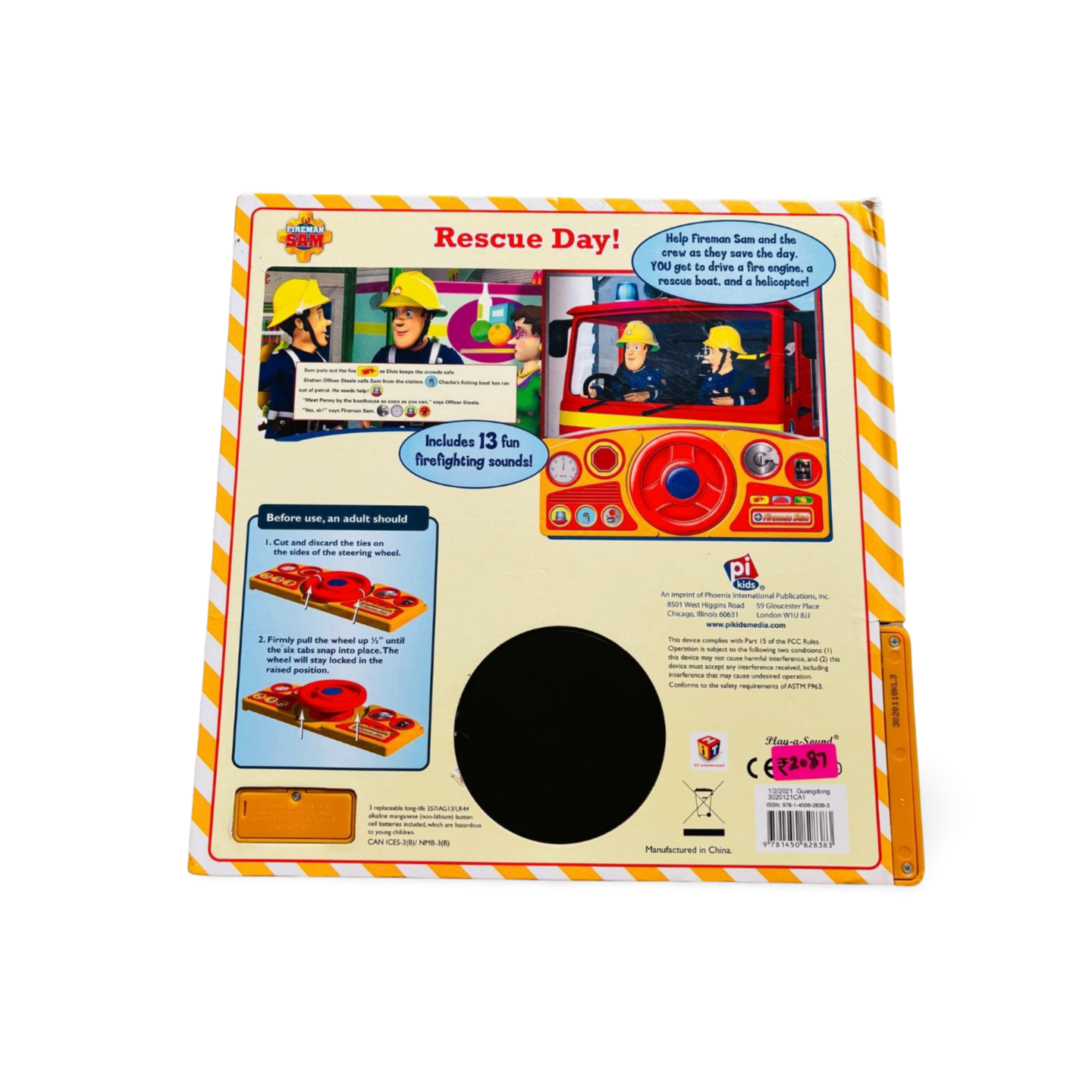 Fireman Sam Steering Wheel Play a Sound Book