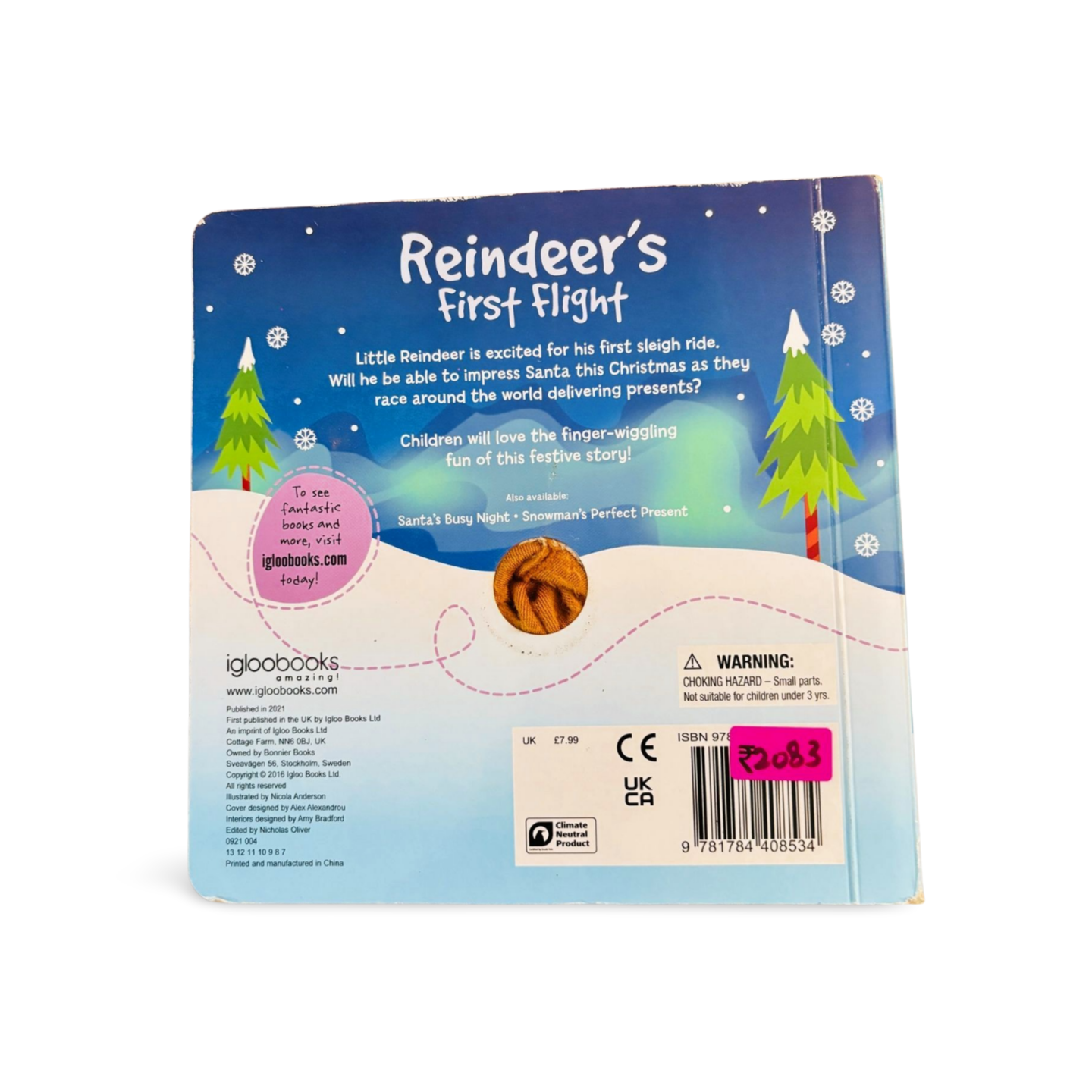 Reindeer’s First Flight Finger Puppet Fun