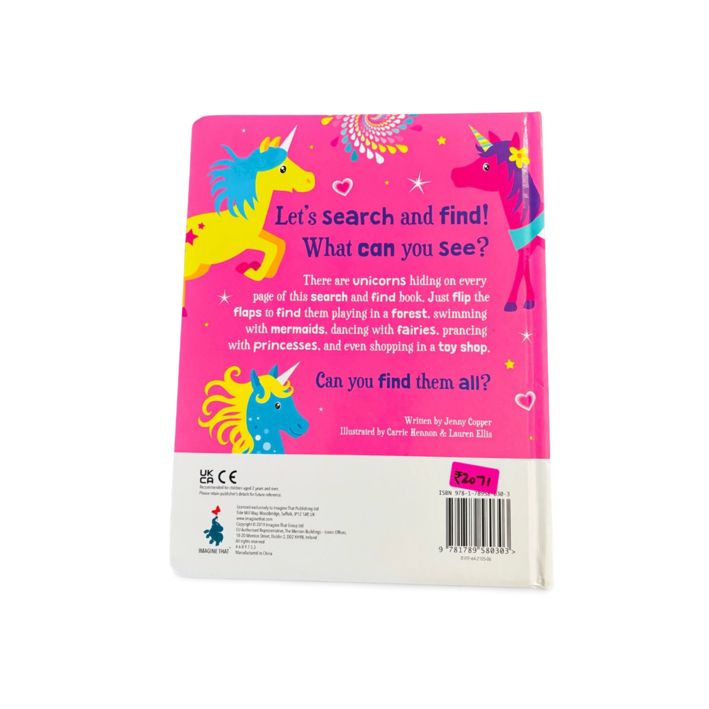Too many Unicorns Fairies & Mermaids- Flip- Flap -Search & Find Book