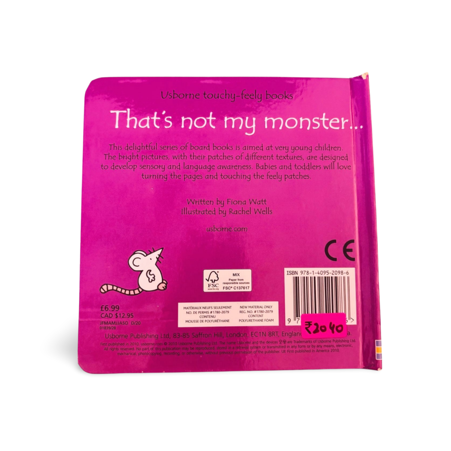 Usborne touchy feely books That's Not My Monster