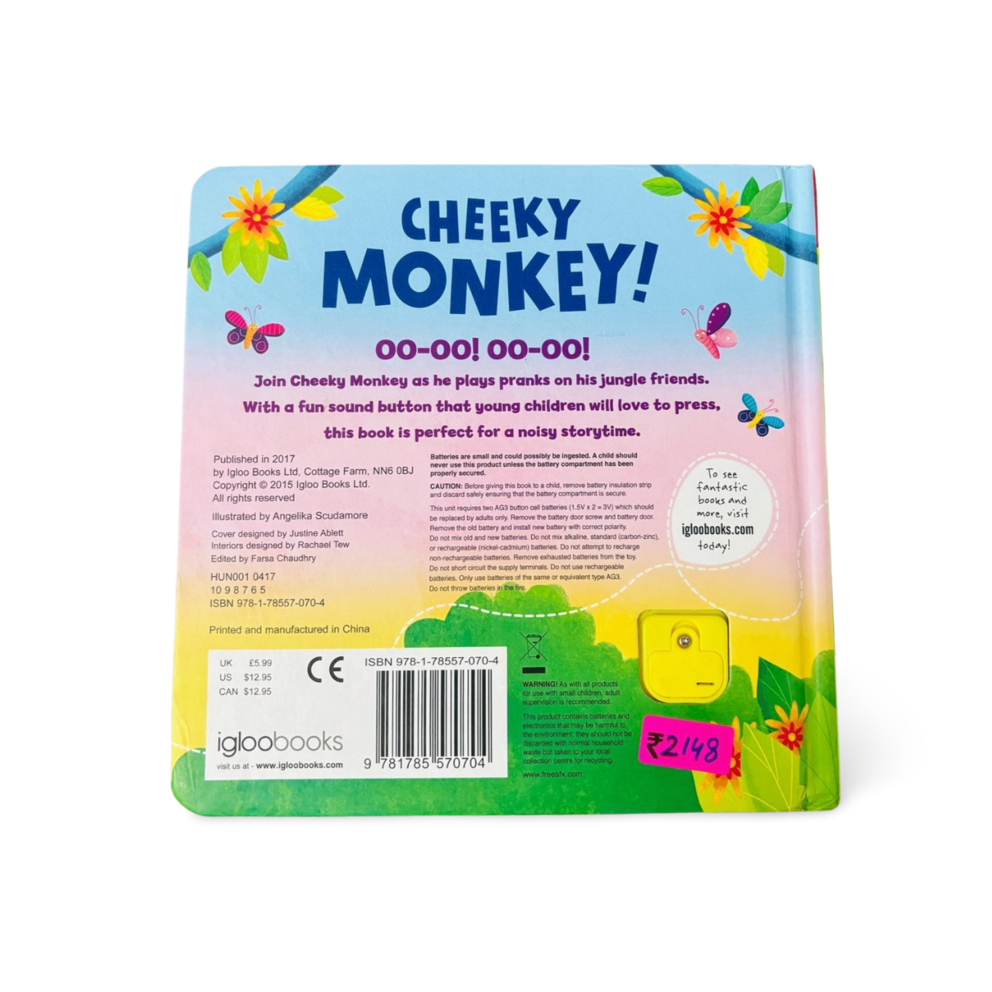 Cheeky Monkey Animal Sound Book by Igloo Books