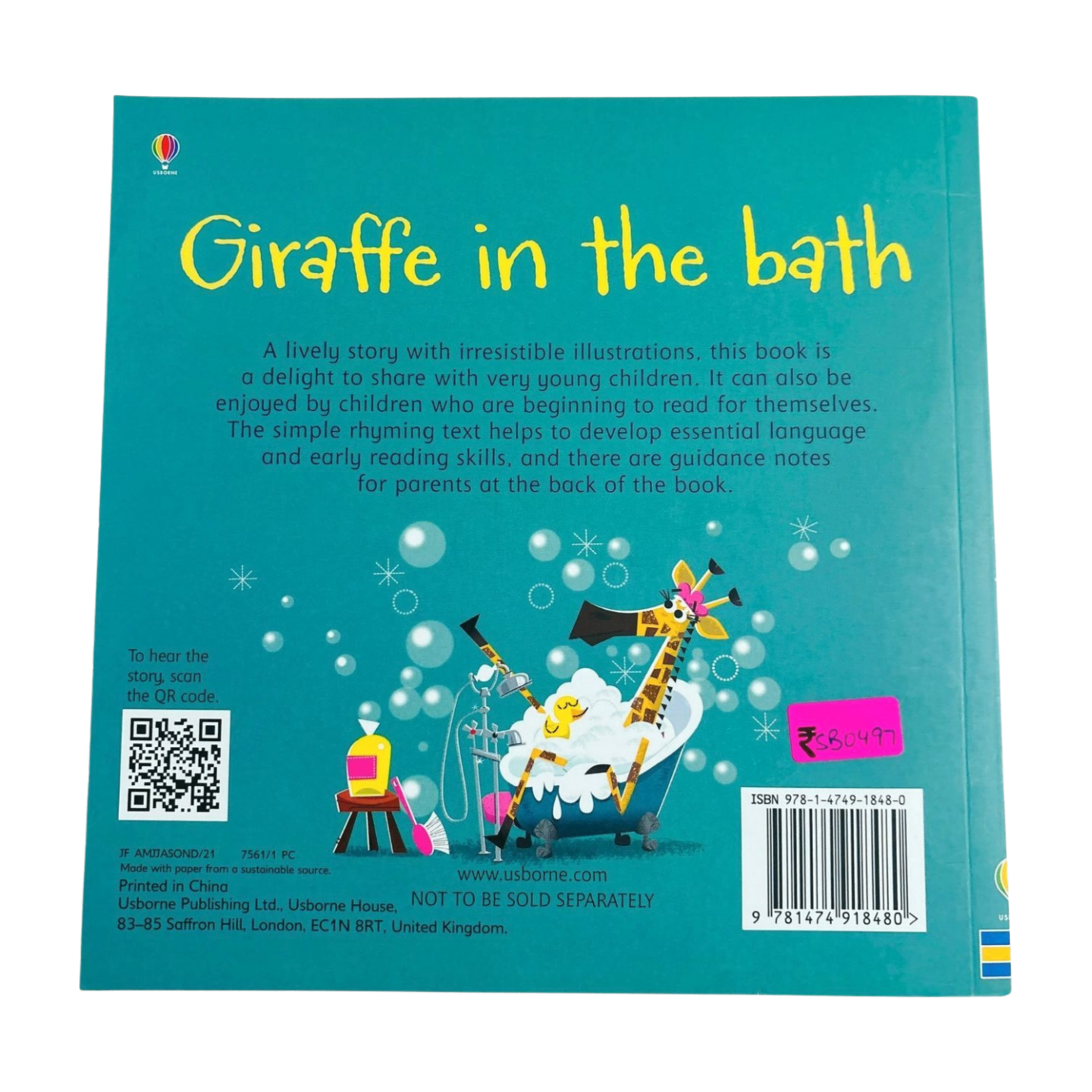 Usborne phonics readers- Giraffe in the Bath