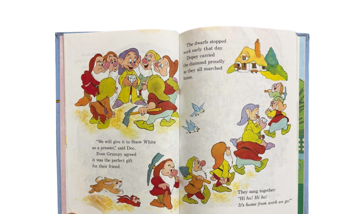 Disney Snow White visits the Seven Dwarfs