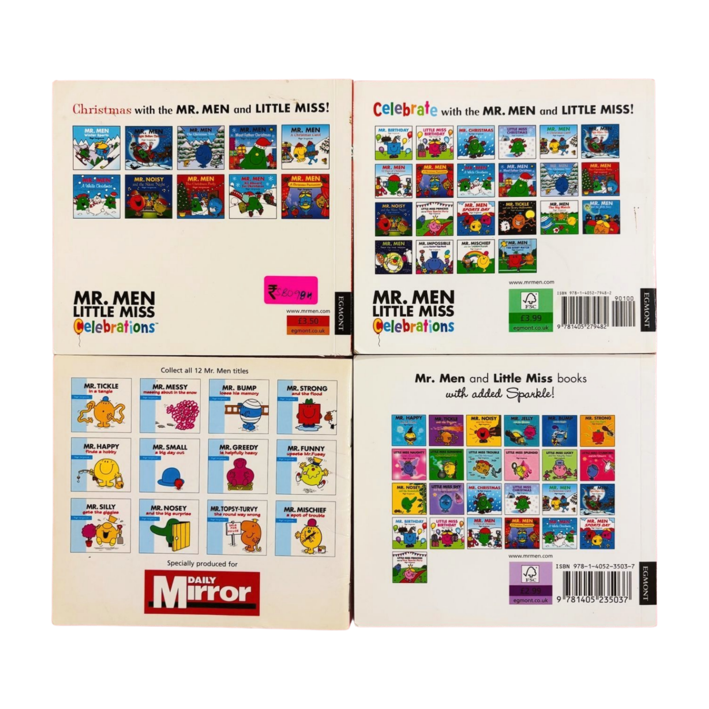 Roger Hargreaves Mr. Series Pocket Size Combo Set of 4 Books