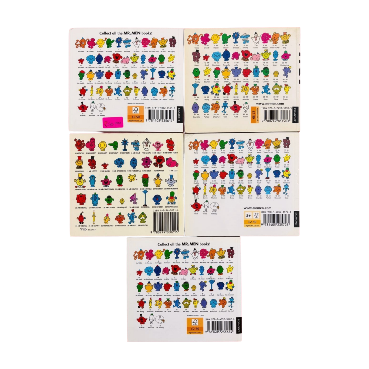 Roger Hargreaves Mr. Series Pocket Size Combo Set of 5 Books