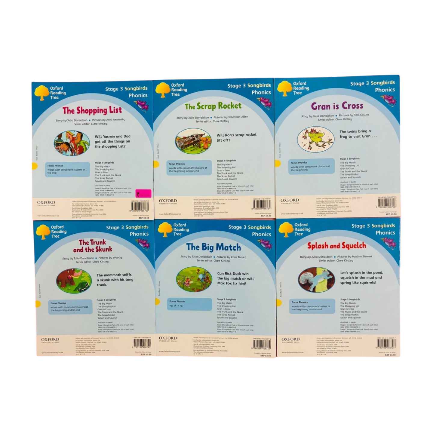 Julia Donaldson Songbirds Phonics books Stage 3 (set of 6)