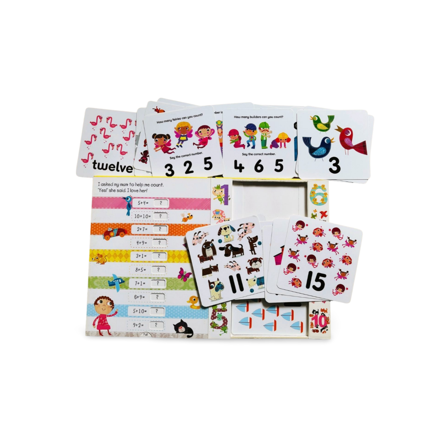 Pull the tab Counting with Flash Cards