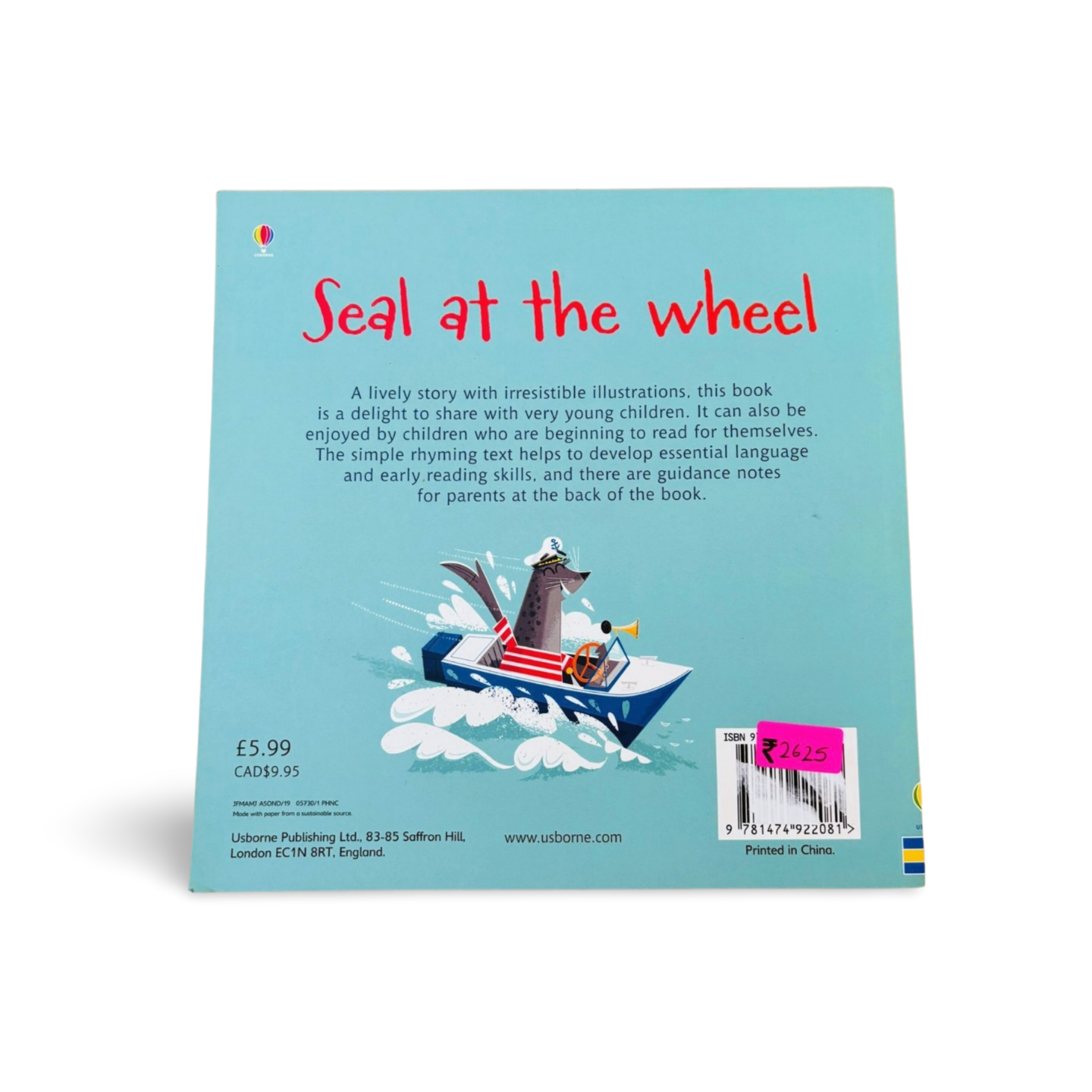 Usborne Phonics Seal at the Wheel