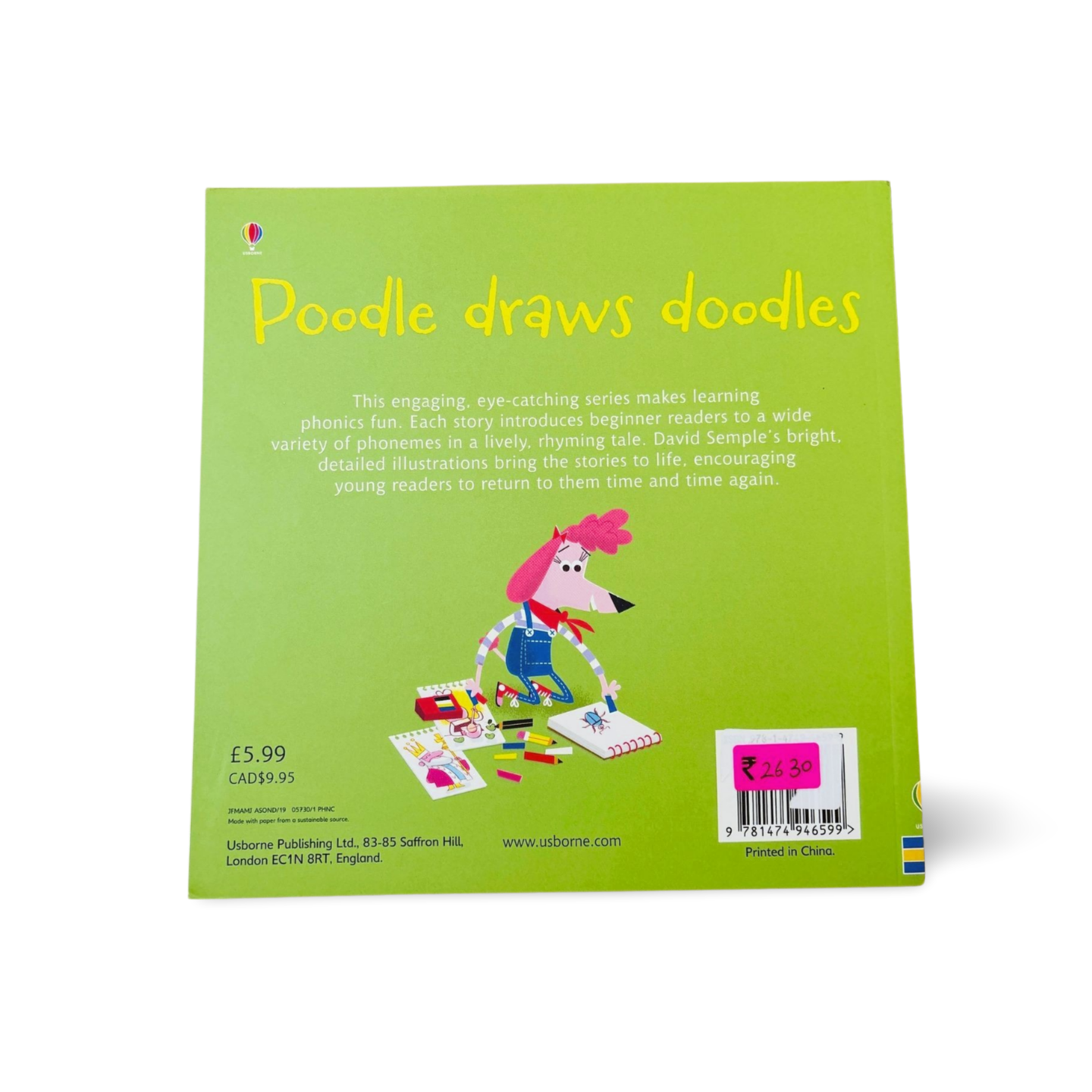Usborne Phonics Poodle draws Doodles