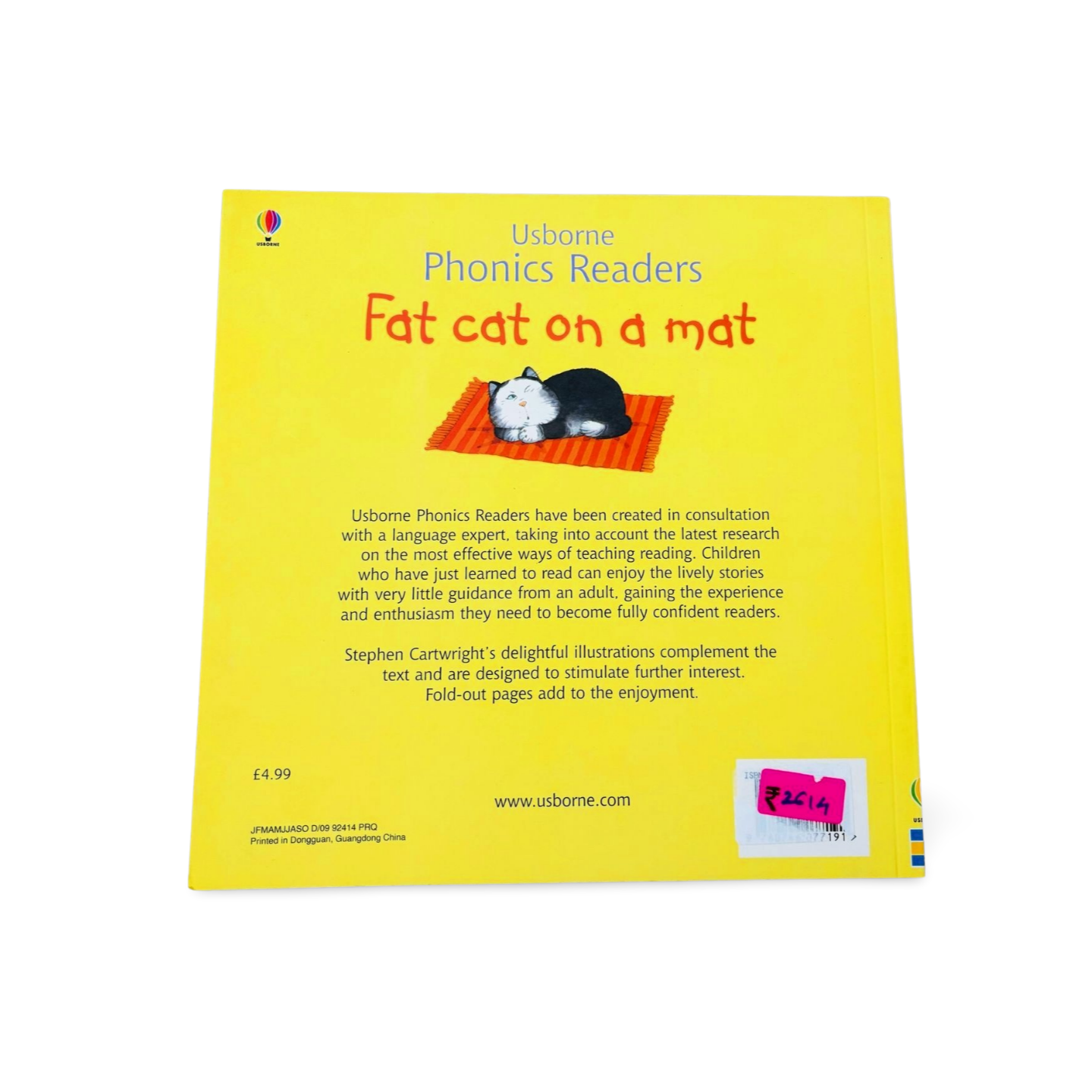 Usborne Phonics Readers Fat Cat on a Mat