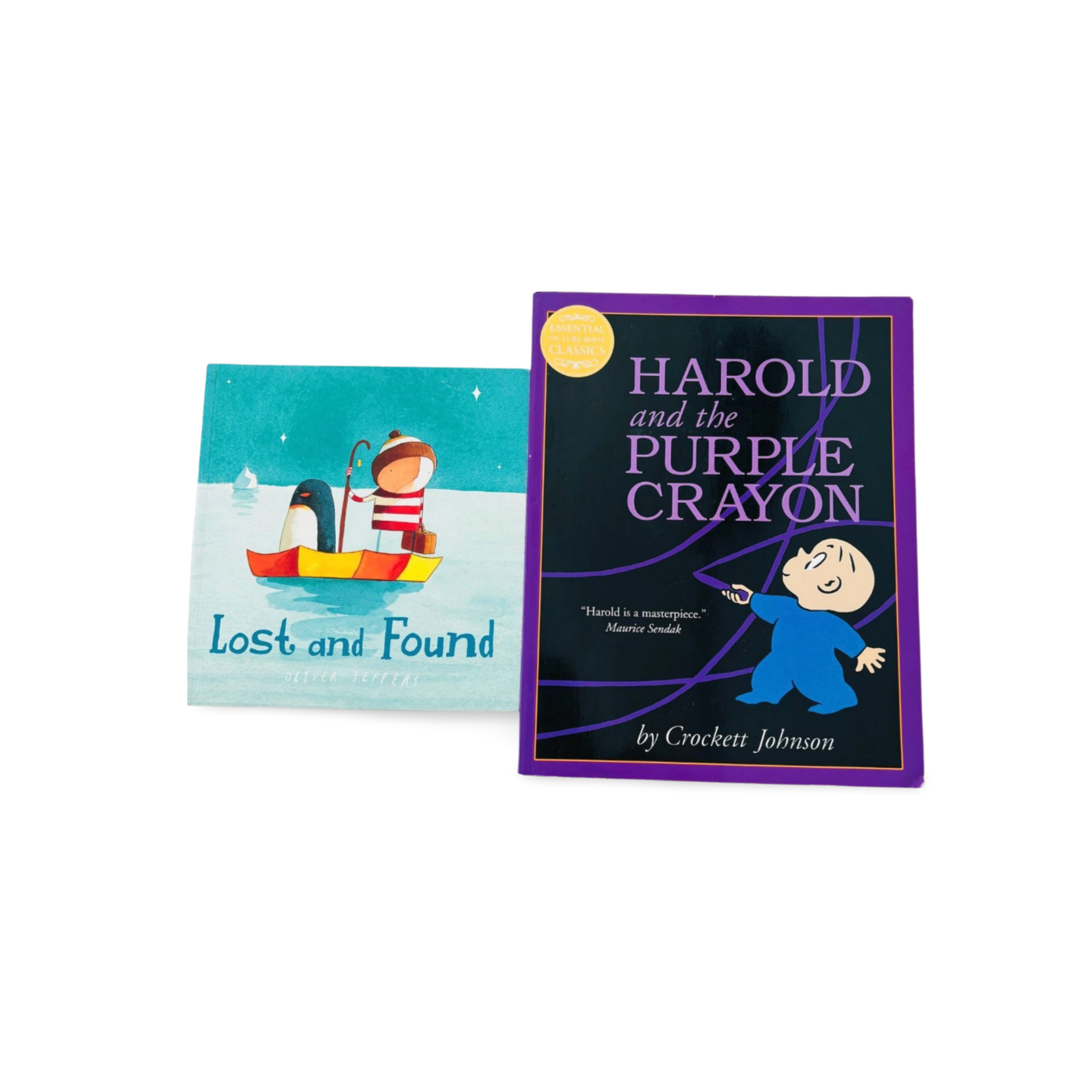 Combo Set Oliver Jeffers Lost and Found and Crockett Johnson Harold and the Purple Crayon