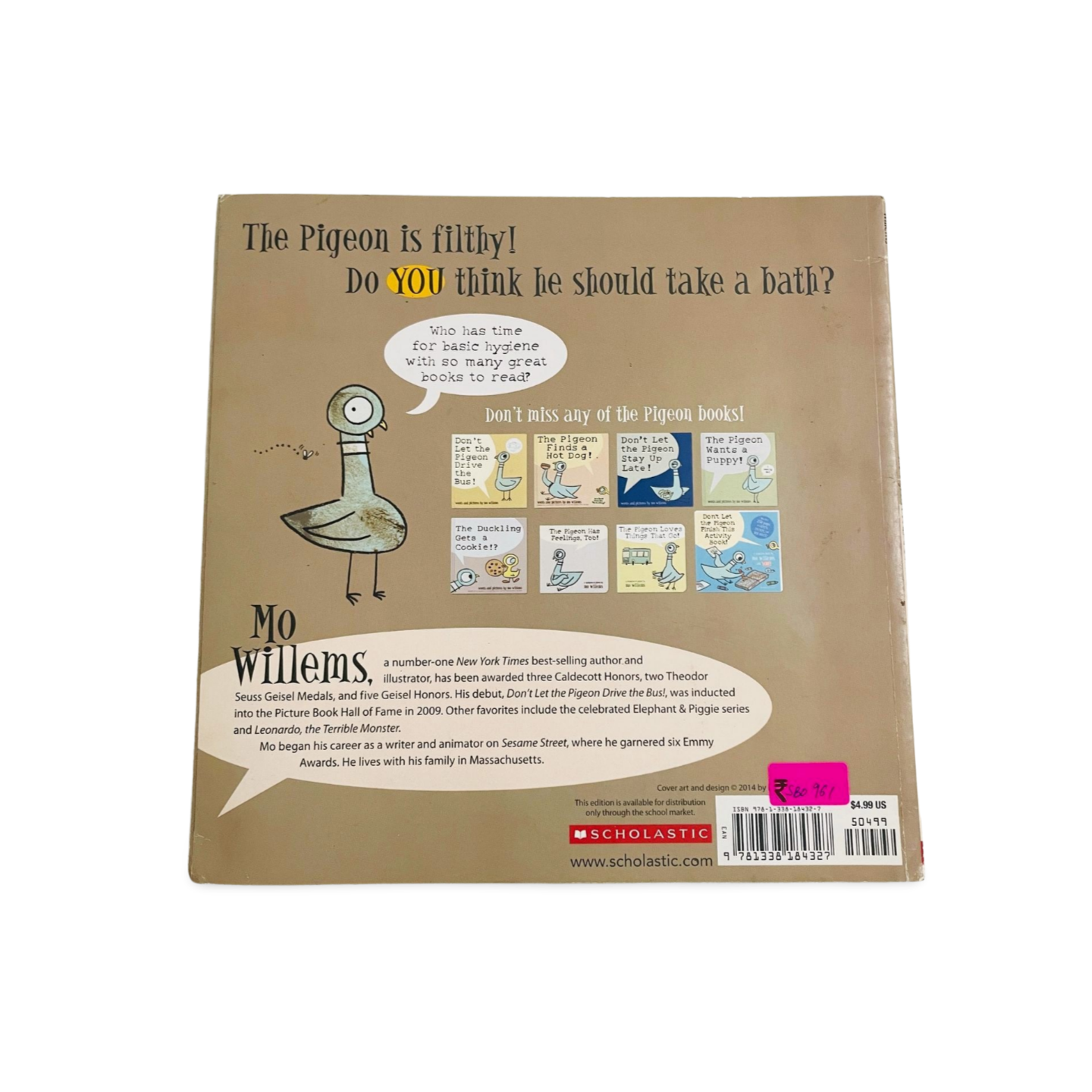 The Pigeon Needs a Bath by Mo Willems