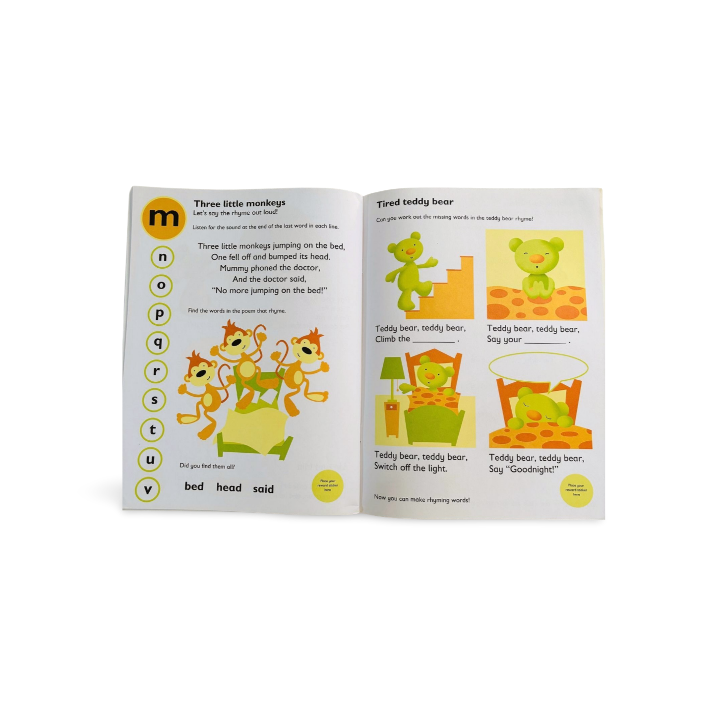 Reading- First Time Learning Preschool( Age 3+) with reward stickers