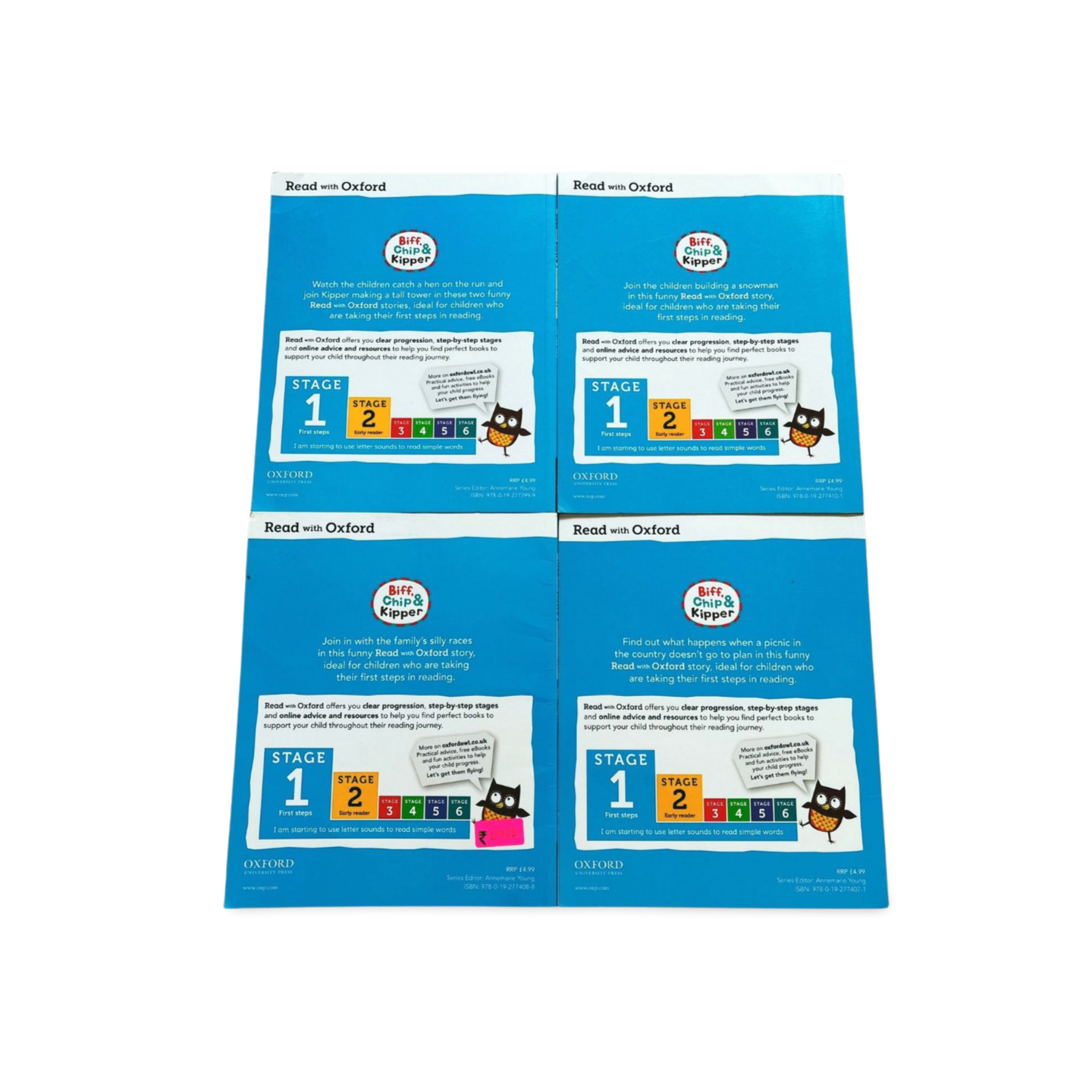 Biff Chip & Kipper Stage 1 Phonics Books (set of 4)