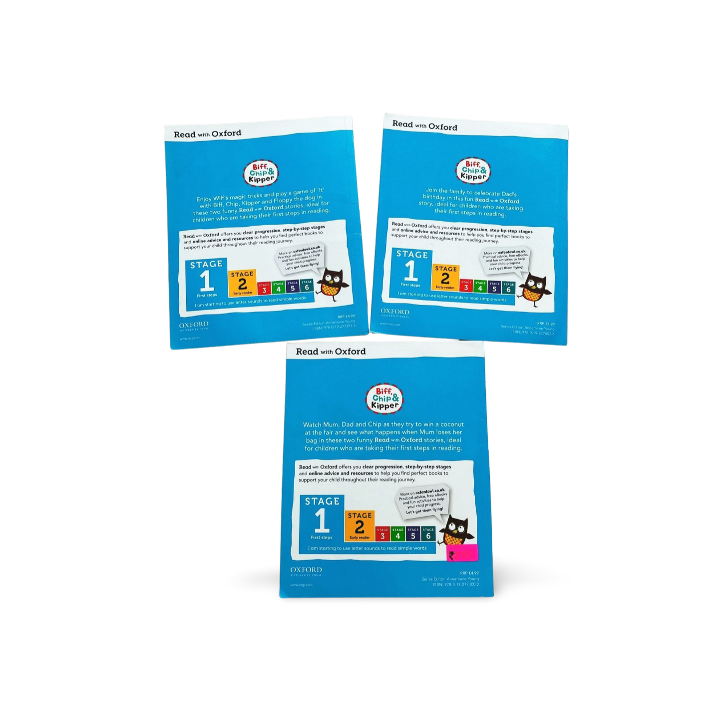 Biff Chip & Kipper Stage 1 Phonics Books Set ( 3 books)