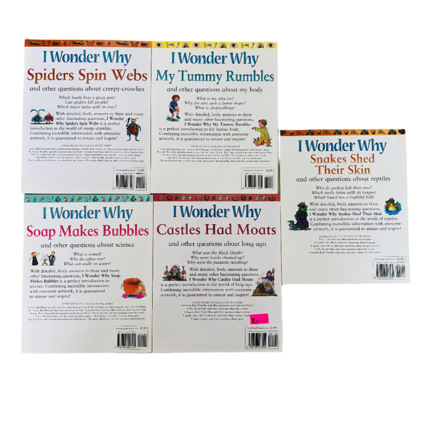 I Wonder Why Question about Science Series Combo Set of 5 Books