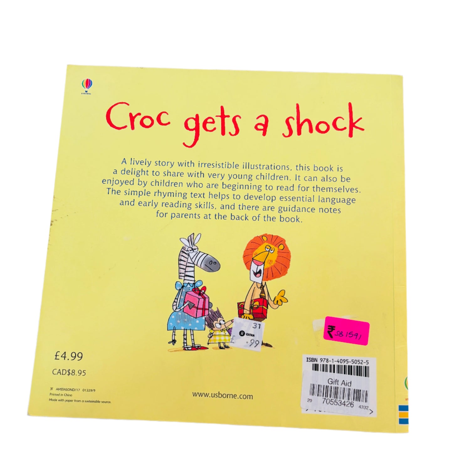 Usborne phonics readers- Croc gets a Shock
