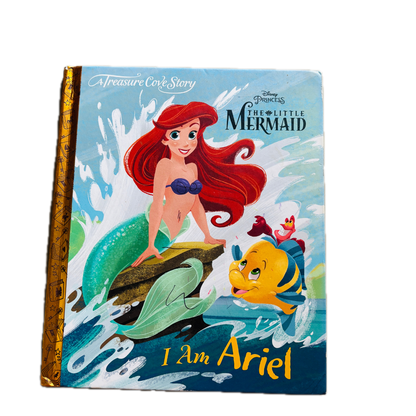 Book cover of 'The Little Mermaid' featuring Ariel and Flounder on a white background