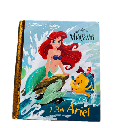 Book cover of 'The Little Mermaid' featuring Ariel and Flounder on a white background