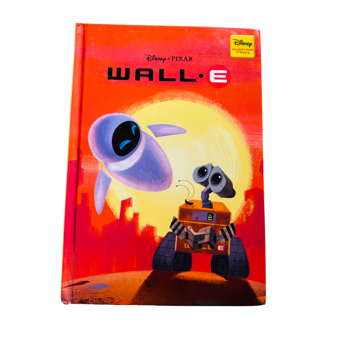 Book cover of 'Wall-E' with two robots on a red background