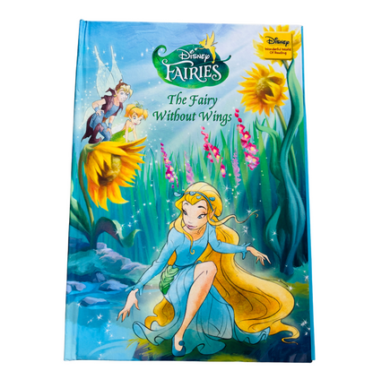 Disney Fairies book titled 'The Fairy Without Wings' with a colorful cover featuring fairies and flowers.