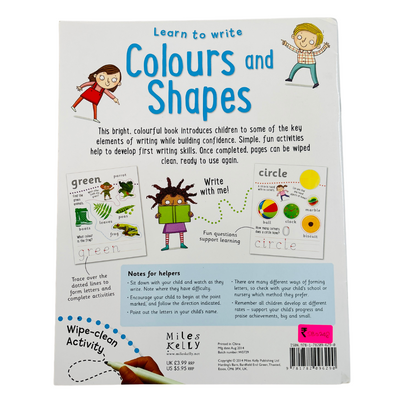 Learn to write Colours and Shapes by Miles Kelly