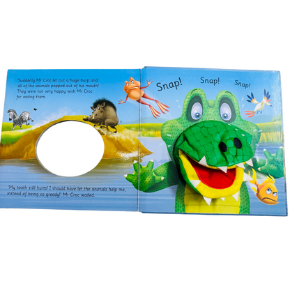 Sneaky Snappy Mr Croc Puppet Book