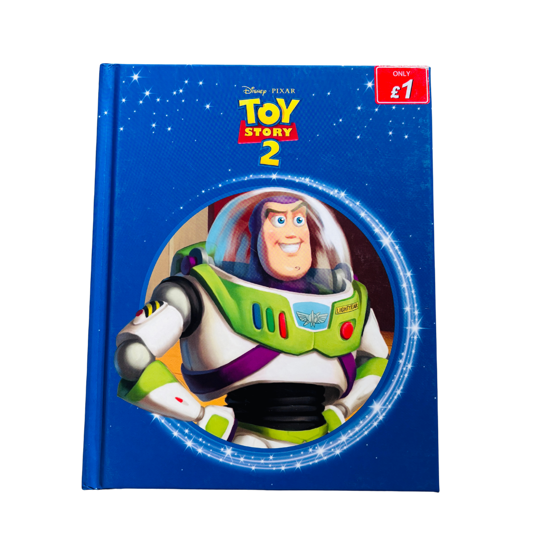 Notebook with Buzz Lightyear design from Toy Story 2 on a blue background