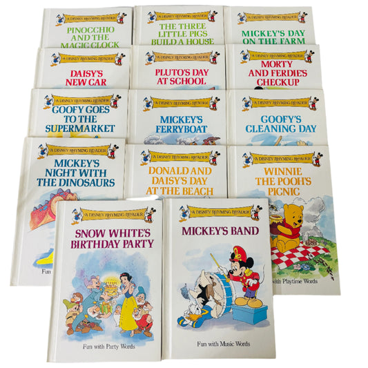 A Disney Rhyming Reader- Grolier Set of 14 Books