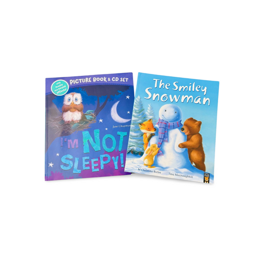 Combo Set I’ m not Sleepy & Smiley Snowman Little Tiger Press Bedtime Stories Set of 2 books