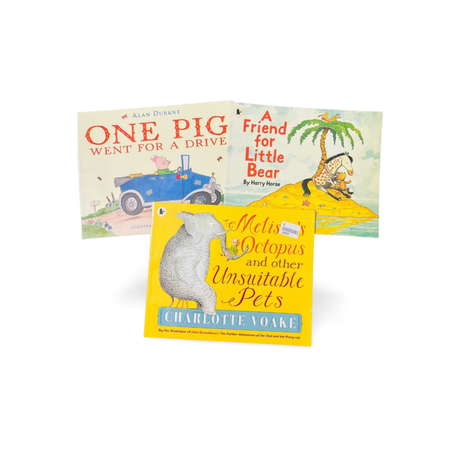 Combo Set One Pig went for a Drive,  Mellisa’s Octopus and other Unsuitable Pets  & A Friend for Little Bear