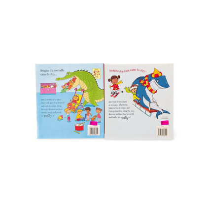 Combo Set Shark and Crocodile What if a Series by Camilla de le Bédoyère Set of 2 books