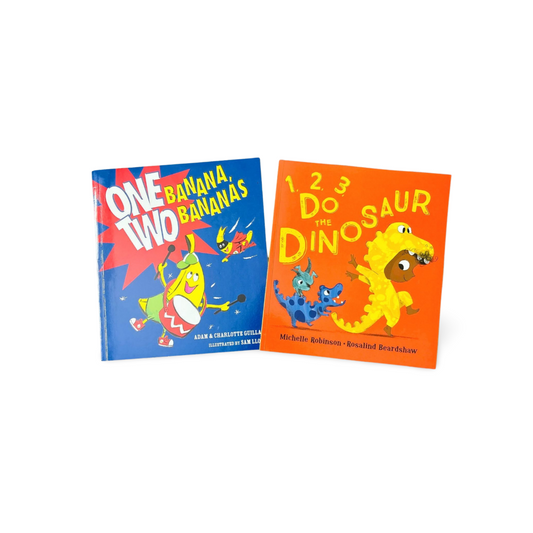Combo Set 1, 2, 3 Do the Dinosaur and One Banana, Two Bananas Picture Story books Set of 2 books