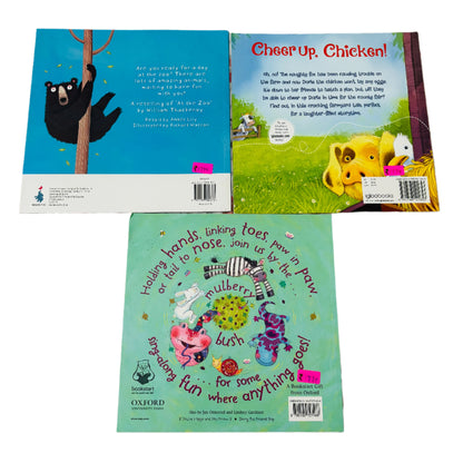 Combo Set Woosh around the Mulberry Bush, Cheer Up Chicken & Day at the Zoo Picture Story Books