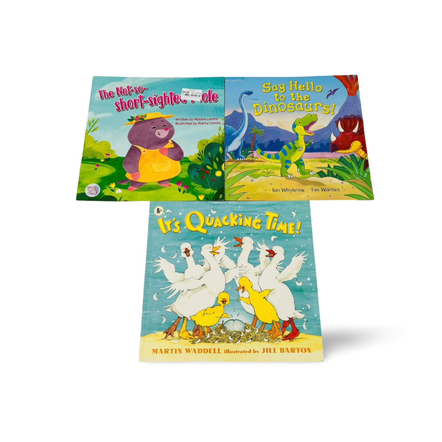 Combo Set It’s Quacking Time, The Not-so-Short Sighted Mole & Say Hello to the Dinosaurs! Set of 3 Books