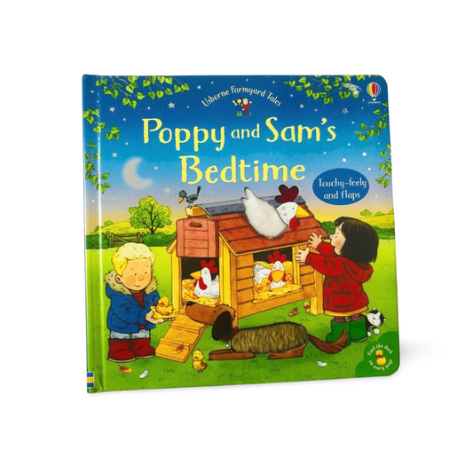 Usborne Farmyard Tales Poppy and Sam's Bedtime- Touch- Feely & Flaps