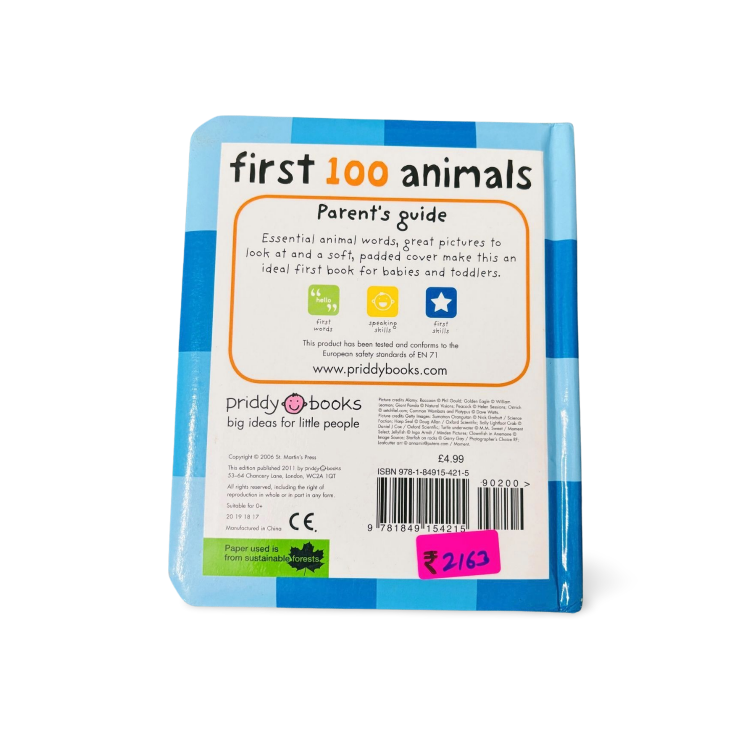 Priddy Baby First 100 animals