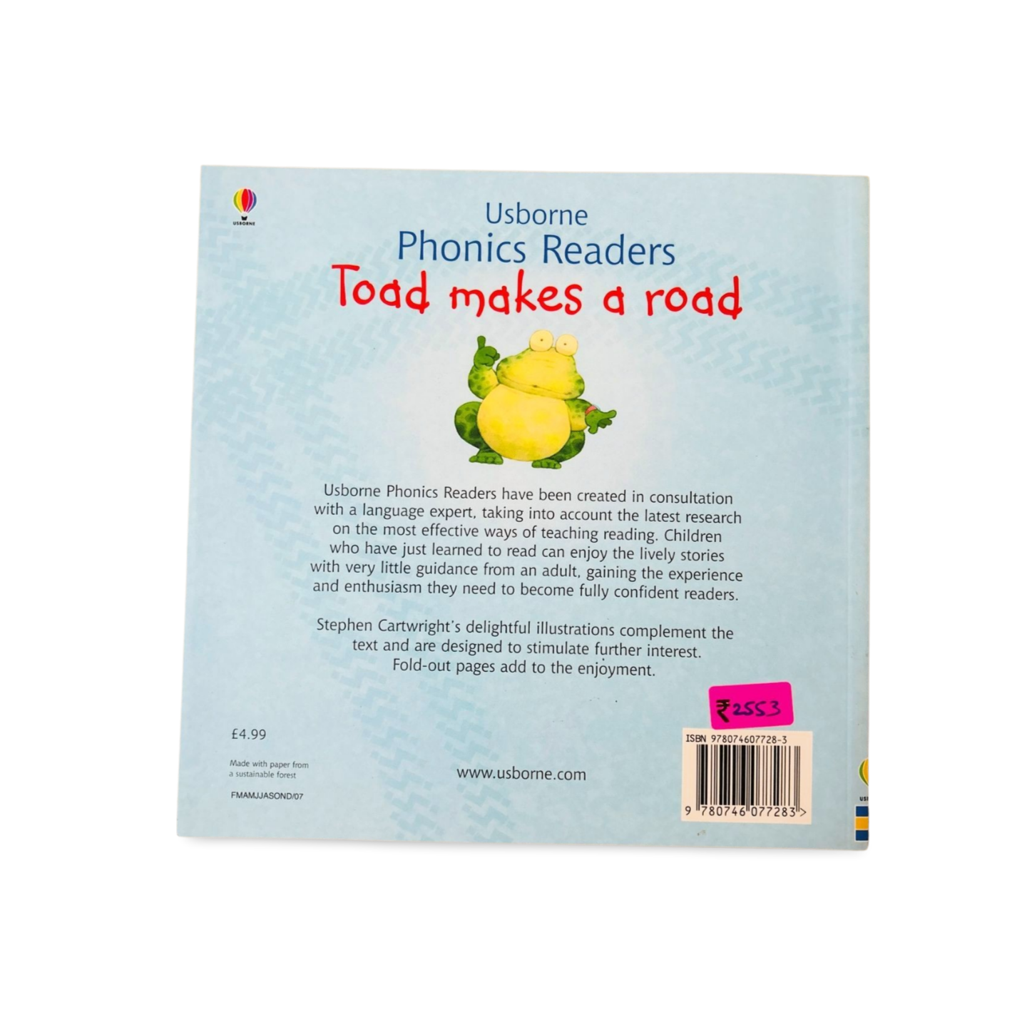 Usborne Phonics Readers Toad Makes a Road