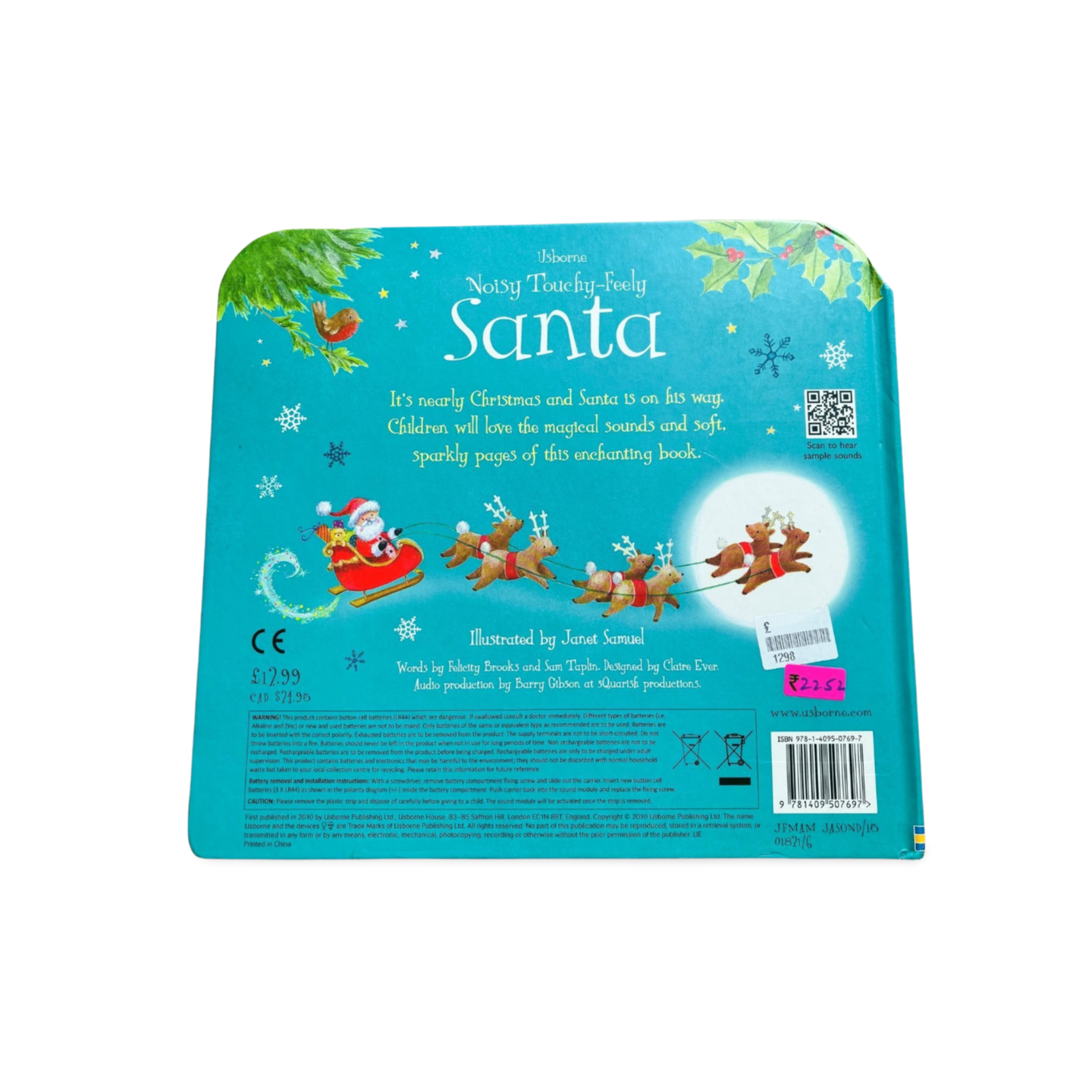 Usborne Noisy Touchy Feely Santa Sound Book