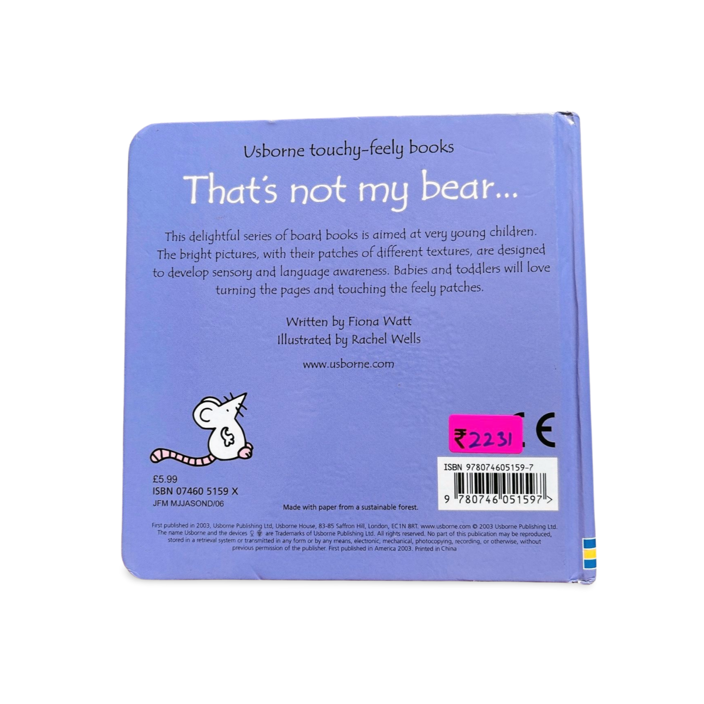 Usborne touchy feely books That's Not My Bear