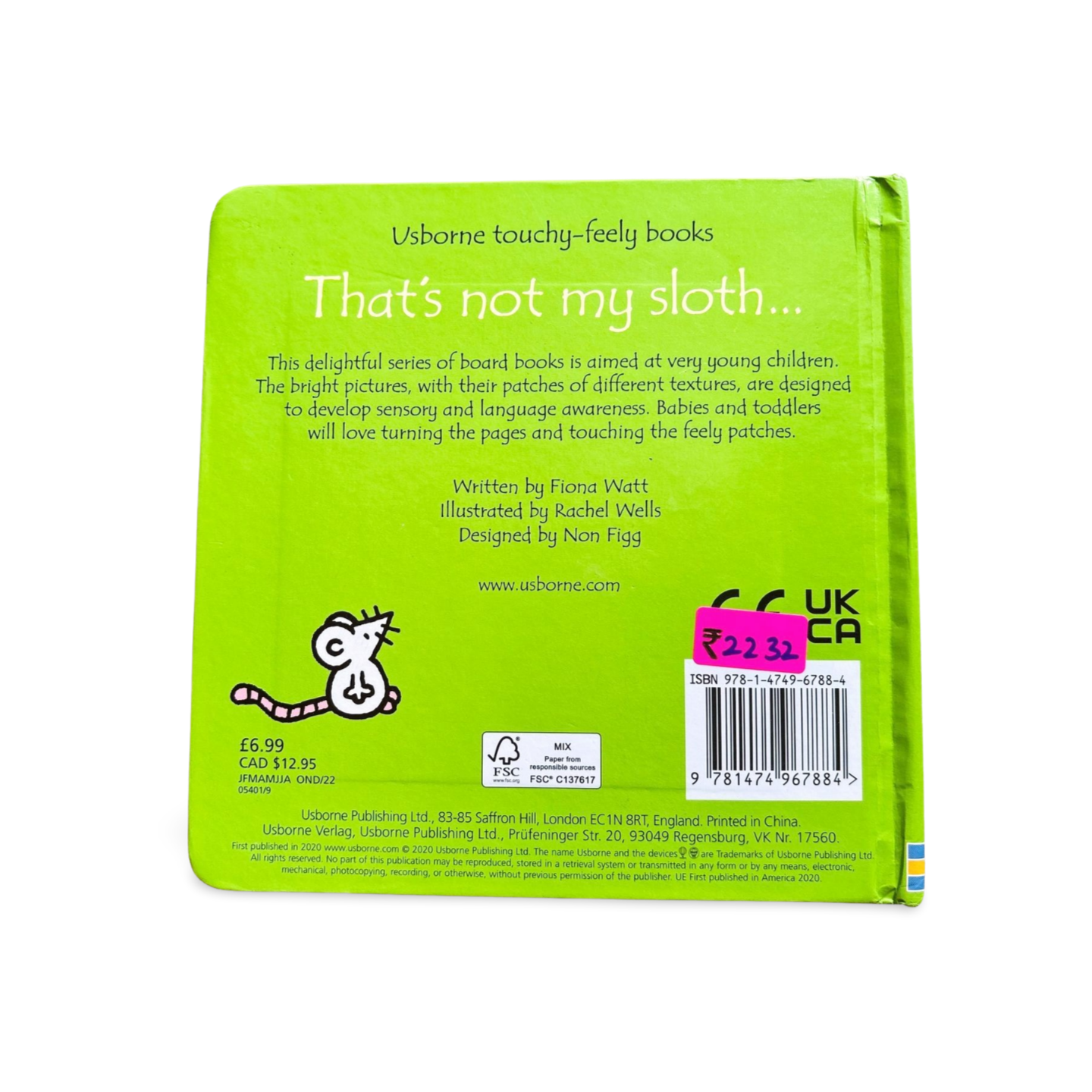 Usborne touchy feely books That's Not My Sloth