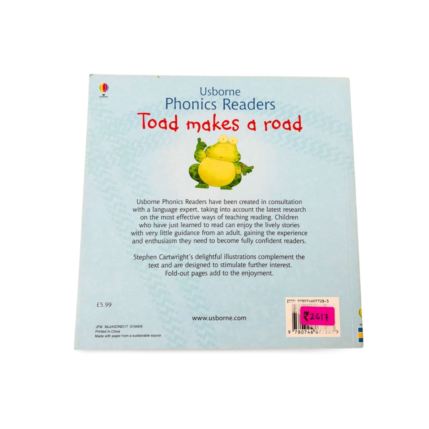 Usborne Phonics Readers Toad Makes a Road