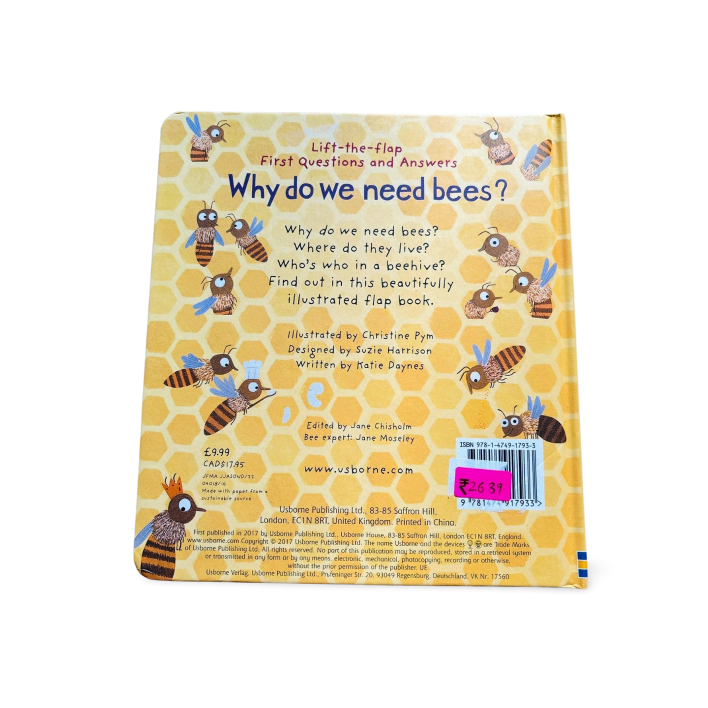 Usborne Lift the Flap Why do we need Bees First Questions Answers