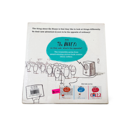 The Hueys in What's the Opposite by Oliver Jeffers
