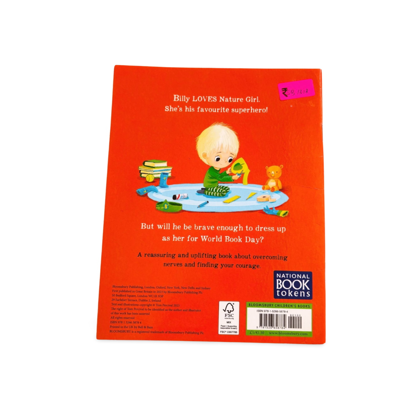 Billy's Bravery By Tom Percival ( A big bright feelings book)