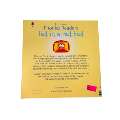 Usborne phonics readers Ted in a red bed