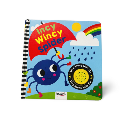Incy Wincy Spider Sound Book with colorful cover featuring spider and rainbow by Igloo