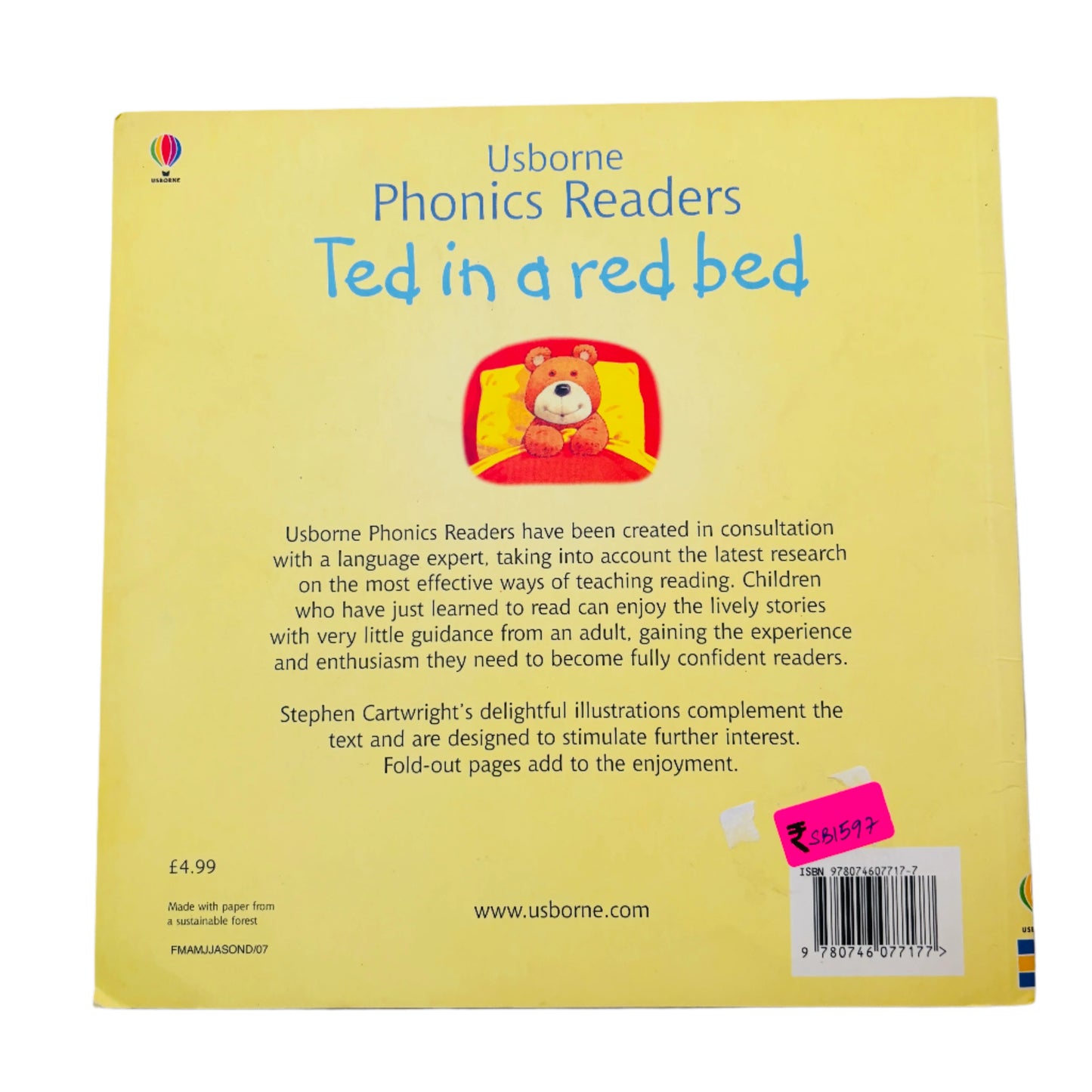 Usborne phonics readers-Ted in a red bed