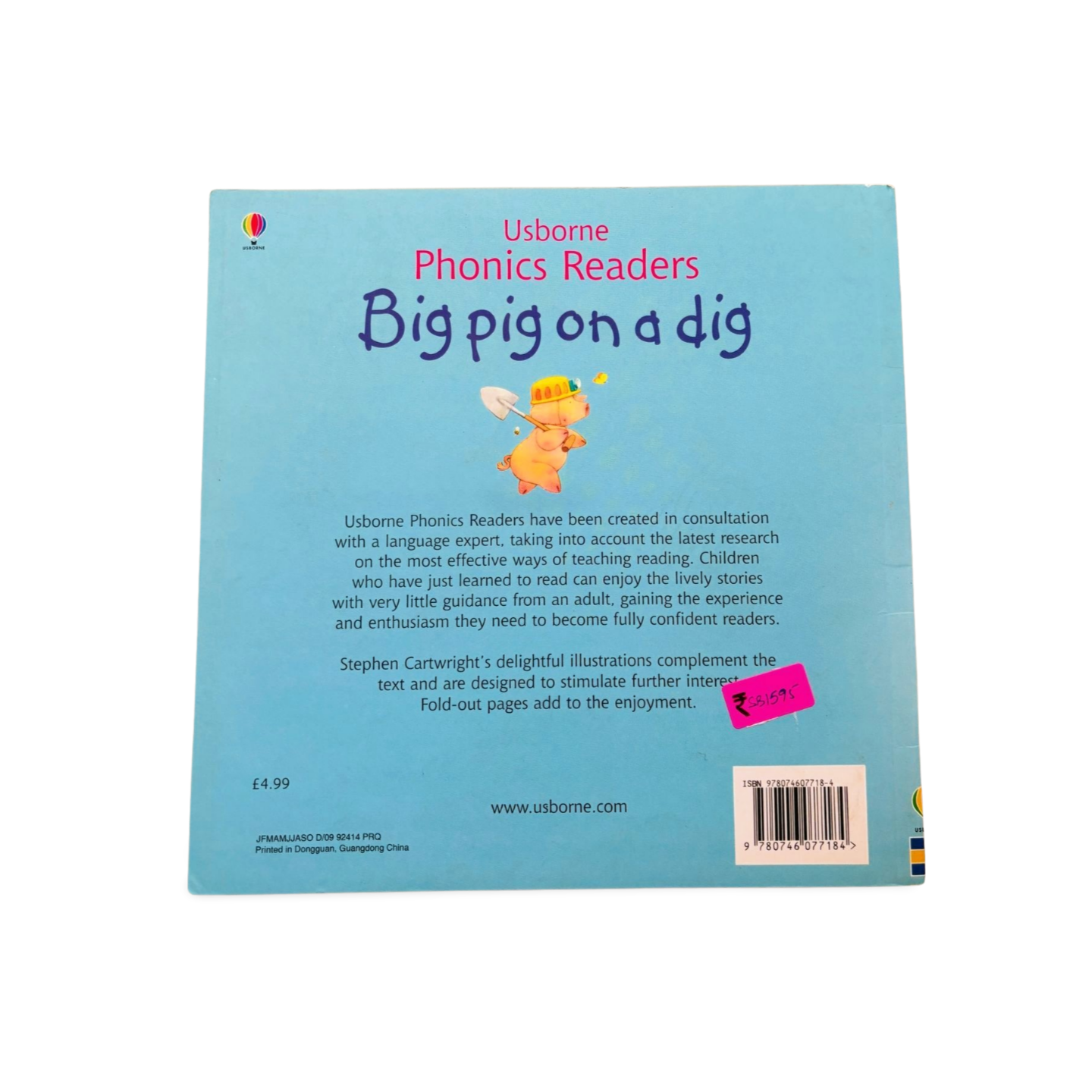 Usborne phonics readers- Big pig on a dig